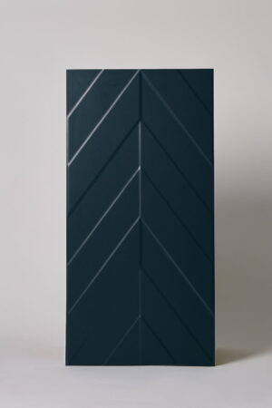 Płytka gresowa, włoska, matowa, rektyfikowana, ścienna, rozmiar 40x80cm, łazienkowa - MARCA CORONA 4D chevron deep blue