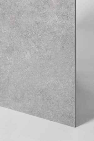 Płytka łazienkowa, do salonu, gresowa, matowa, na podłogę lub ścianę, rozmiar 60x60cm, mrozoodporna, antypoślizgowa, szara, imitacja kamienia - SINTESI Ecoproject grey