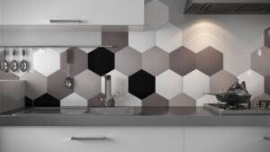 Płytki kuchenne hexagonalne