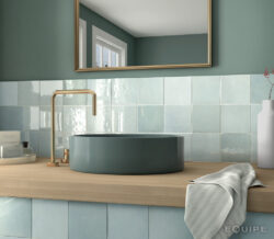 Błękitne płytki do kuchni - EQUIPE Artisan Aqua 13,2x13,2 cm. Płytki kuchenne na ścianę od hiszpańskiego producenta Equipe.