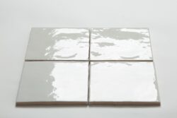 Płytki do łazienki białe z połyskiem - EQUIPE Artisan White 13,2x13,2 cm. Kafelki ceramiczne, ścienne z hiszpańskiej fabryki Equipe.