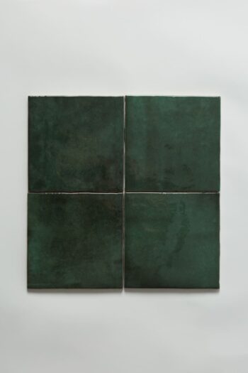 Płytki ścienne zielone - EQUIPE Artisan Moss Green 13,2x13,2 cm. Glazura zielona w połysku na ścianę do łazienki, kuchni.