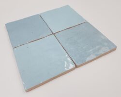 Błękitne, niebieskie kafelki łazienkowe, ścienne - Harmony Riad Sky 10x10