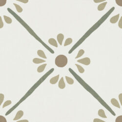 Harmony Provenza Green Flower 22,3x22,3 - kafelki zielony motyw kwiatowy twarz 1