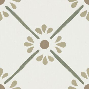 Harmony Provenza Green Flower 22,3x22,3 - kafelki zielony motyw kwiatowy twarz 1