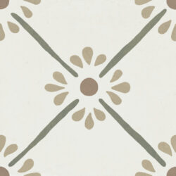 Harmony Provenza Green Flower 22,3x22,3 - kafelki zielony motyw kwiatowy twarz 2