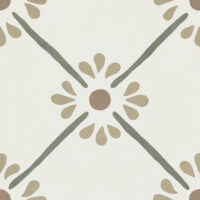 Harmony Provenza Green Flower 22,3x22,3 - kafelki zielony motyw kwiatowy twarz 3
