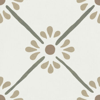Harmony Provenza Green Flower 22,3x22,3 - kafelki zielony motyw kwiatowy twarz 4