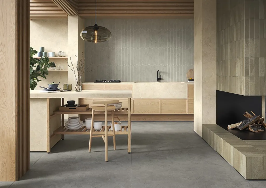 Gres ceglany na kominek Marca Corona Miniature Fornace Verde Muschio 6x24 J412