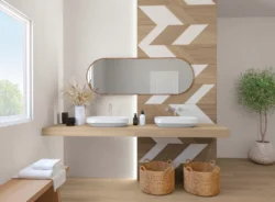 Płytki imitacja betonu ściana w łazience, rozmiar 120x60, AB Neocem Pearl Rectificado