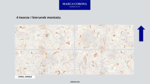 Twarze płytki i kierunek montażu MARCA CORONA Mirabilia Coral Jungle 50X120 J144