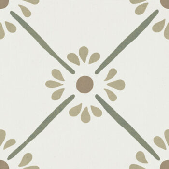 Kafelki patchwork twarz 1 - Peronda Harmony Provenza Green Flower 22,3x22,3 cm