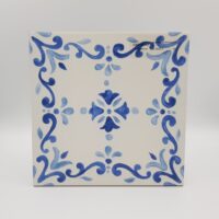 Peronda Harmony MESTRAL GARDEN 22,3x22,3cm, Płytki ceramiczne we wzorki biało - niebieskie z motywem roślinnym.