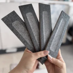 MARCA CORONA Fornace Formella Nero Fumo 6X24 J418 kafelki ceglane szare dekor 3D