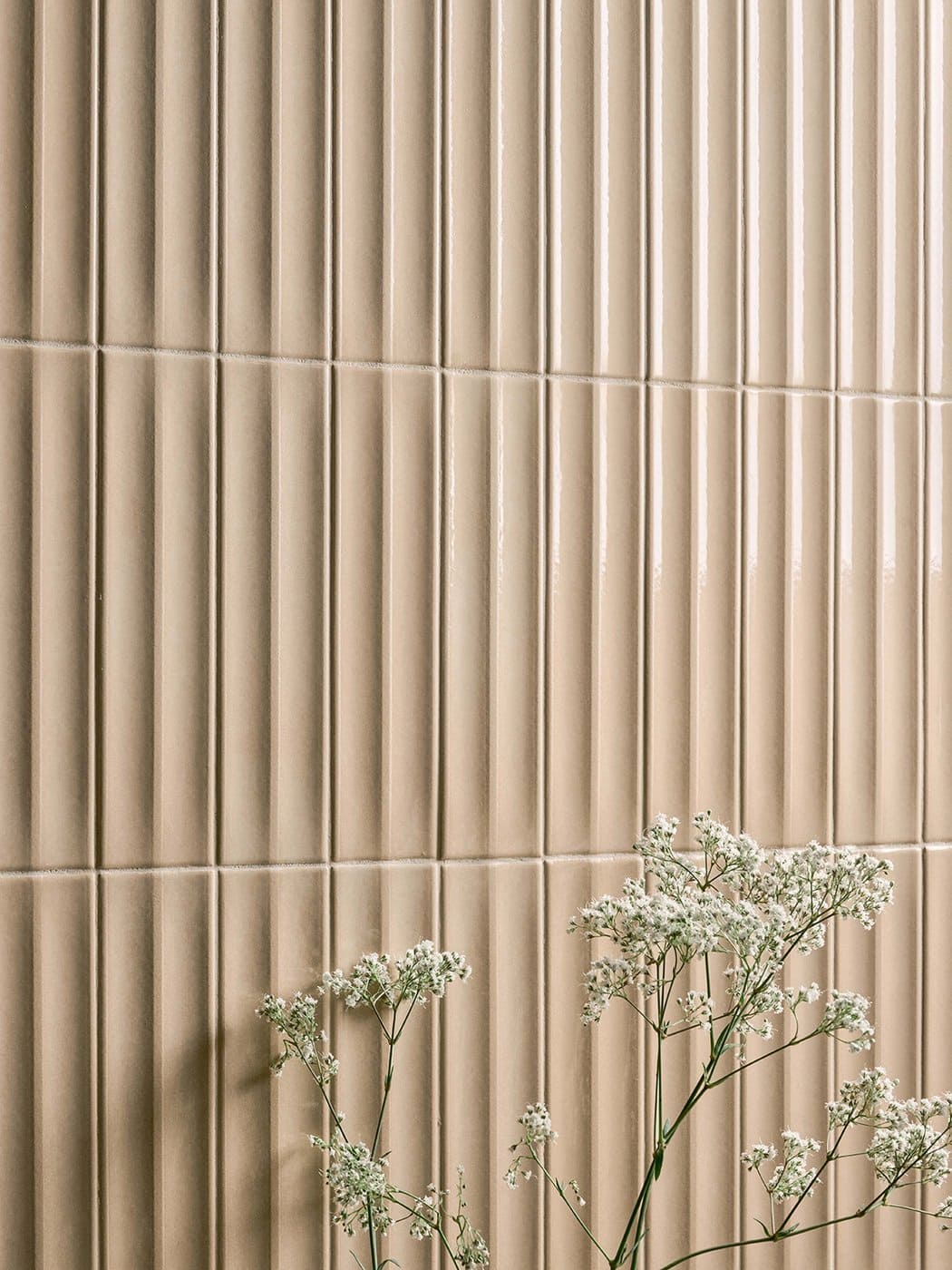 Płytki 3d lamele ścienne beżowe Marca Corona Miniature Rima Mandorla 6X24 K052