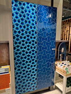 Płytki dekoracyjne ścienne niebieskie 3d Acquario Due Papillon Lucida A32 13X20