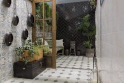 Hiszpańskie płytki retro - Peronda FS YARD, FS IVY na podłodze i ścianie.