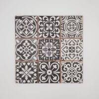 Kafelki patchwork, biało-czarne - Peronda Fs FAENZA-N 33x33 cm. Hiszpańskie płytki Peronda w starym stylu do kuchni na ścianę, podłogę.