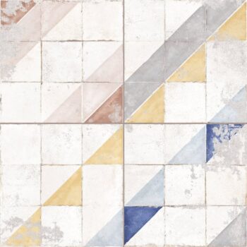 Kafelki Peronda FS Marais. Kolorowa płytka podłogowa z geometrycznym wzorem w kwadratowym formacie 45x45 cm.