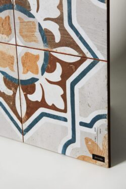 Kafelki z motywem roślinnym - Peronda Fs SEAL 45×45. Płytka ze wzorem roślinnym w kolorach: biały, szary, brązowy, piaskowy, niebieski.