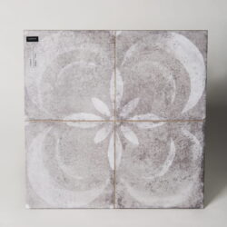 Płytka szara podłogowa - Peronda Fs Vendome 45,2x45,2 cm. Płytka podłogowa ze sztuczną fugą i białym, zanikającym wzorem.