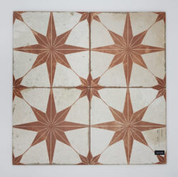 Płytki gwiazdy rdzawe - Peronda Fs STAR OXIDE 45×45 cm. Kwadratowe kafelki ceramiczne na ścianę i podłogę z matową powierzchnią i sztucznymi spoinami.