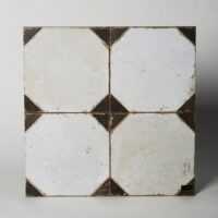 Płytki podłogowe czarno białe - Peronda FS Yard black 45x45 cm. Kwadratowe, hiszpańskie płytki na podłogę z geometrycznym wzorem - szachownica w kolorze biało - czarnym