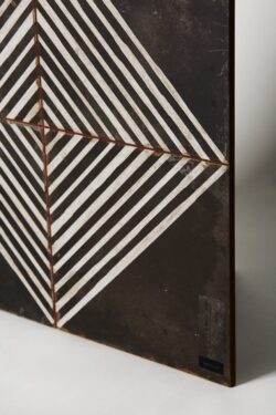 Płytki podłogowe retro - Peronda Fs ROMBOS-N 45x45 cm. Czarno - biała płytka podłogowa w romby z efektem postarzenia.