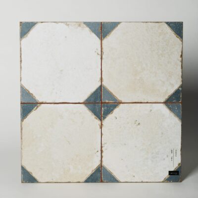 Płytki podłogowe szachownica - Peronda Fs YARD BLUE 45x45 cm. Postarzane płytki podłogowe ze wzorem szachownicy w kolorze biało - niebieskie