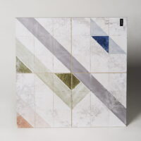 Płytki z fuga - Peronda FS Marais 45x45 cm. Kwadratowa płytka hiszpańska z kolorowym geometrycznym wzorem z matową powierzchnią i sztucznymi spoinami.