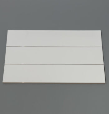Białe długie cegiełki błyszczące ścienne 7,5x38 Absolut Chicago White Flat