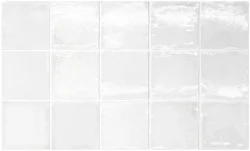 Equipe Altea White 10x10 cm białe płytki kwadratowe ściana