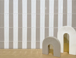 Białe cegiełki 3d połysk ściana Harmony ELIPSE White 5x15cm