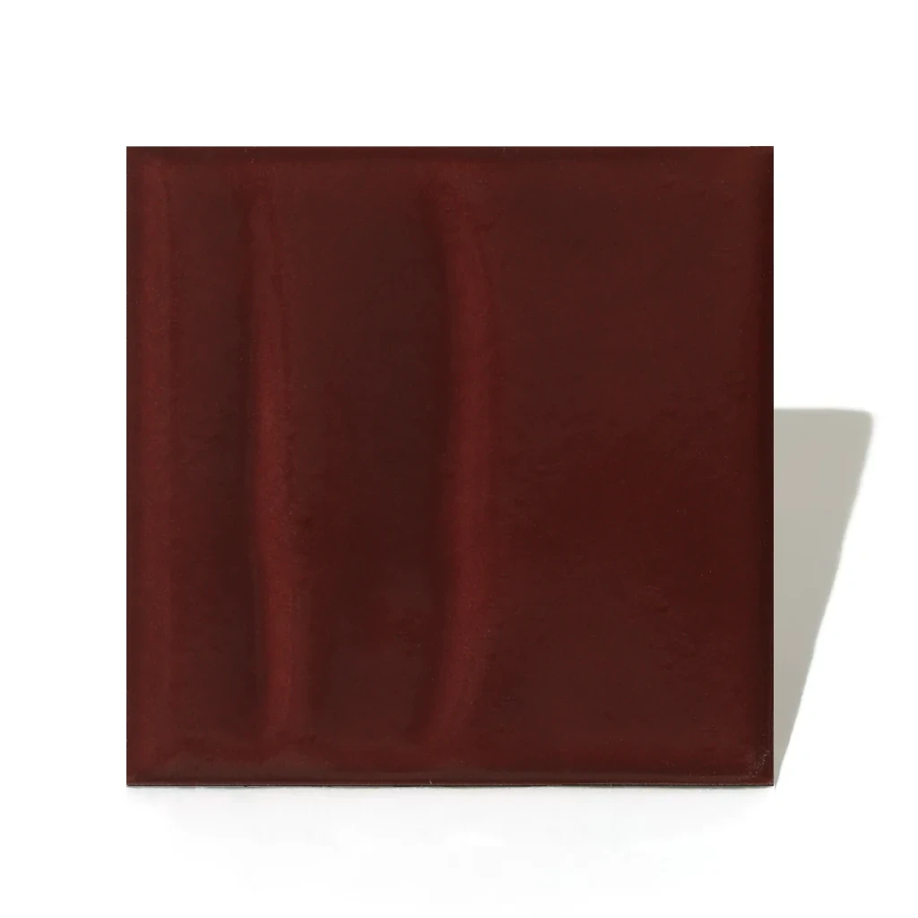 Bordowe płytki kwadratowe 3d - Cerasarda Porto Rotondo Borgogna 15x15 cm. Kafelki eleganckie na ścianę z powierzchnią błyszczącą, premium.