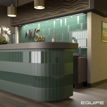 EQUIPE Costa Nova Laurel Green Gloss 5x20 kafelki ciemnozielone połysk