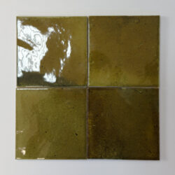 EQUIPE Hanoi Wild Olive 10x10 oliwkowe płytki kwadratowe ściana