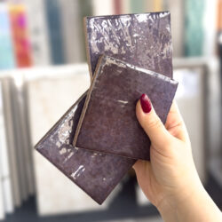 Fioletowe kafelki łazienkowe 10X10 Harmony DYROY AUBERGINE