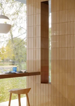 Kafelki 3d, cegiełki, ścienne, kolor karmelowy beż - Marca Corona Miniature Rima Caramello 6x24 K053