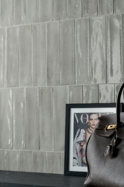 Płytki szare połysk ścienne Marca Corona Multiforme Argento 7,5x30 I853