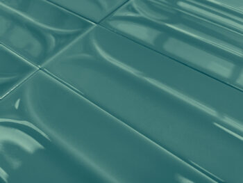Zielone cegiełki 3d ścienne połysk Harmony Elipse Aqua 5x15 cm