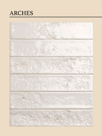 Białe płytki 3d, połysk, wżer - Natucer Arches White 6,2x25cm