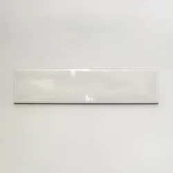Białe płytki cegiełki w połysku - CERASARDA Porto Rotondo Bianco Puro 6x25. produkt włoski premium, na ścianę.