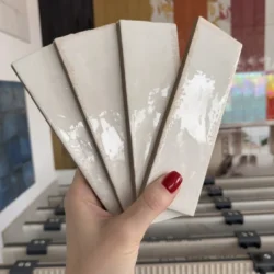 Cegiełki ceramiczne białe retro Natucer Lineage White 6.5x20