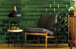 Fabresa Victorian Green 10x20 fazowane płytki zielone ścienne