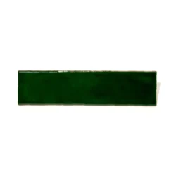 Kafelki cegiełki ciemnozielone Vilar Albaro RURAL Victorian Green 7,5x30. Płytki ścienne z błyszcząca, nieregularną fakturą i krawędziami.