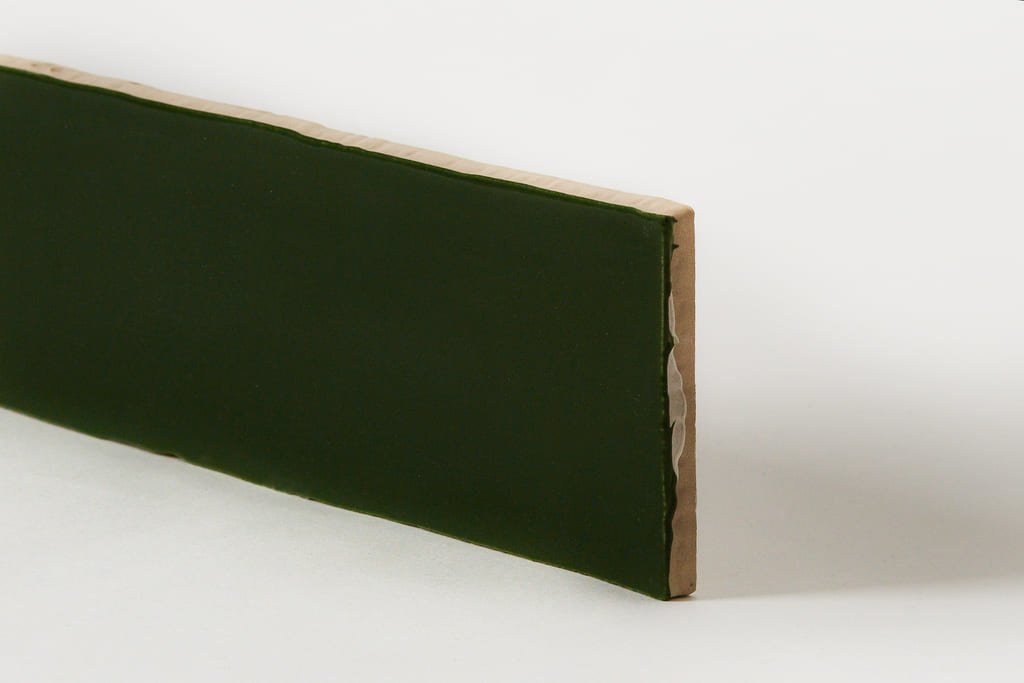 Kafelki zielone cegiełki, ścienne w połysku - Harmony Poitiers Green 7,5x30