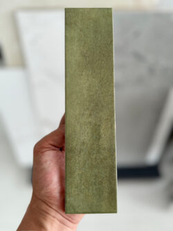 Zielone płyteczki cegiełki na ścianę - Harmony Bari Green 6x24,6cm