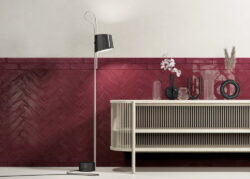 Bordowe kafelki na ścianie - Harmony Poitiers Bordeaux 7,5x30