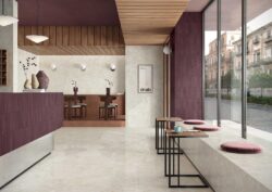 Bordowe płytki na ścianę 6x24 Marca Corona Miniature Cera Amaranto Jam J426