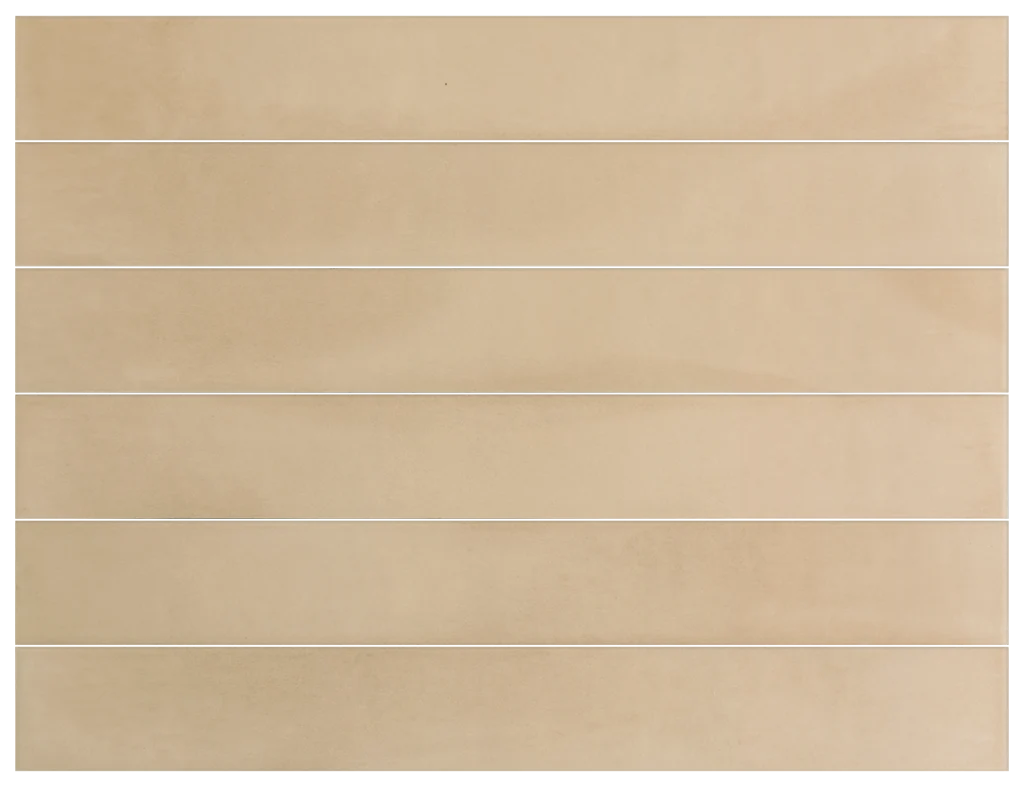 Equipe Corsica Golden Clay 5x40cm płytki w kolorze piaskowym, ciepły beż. Kafelki z matową powierzchnią. Idealne gresy na podłogę i ścianę